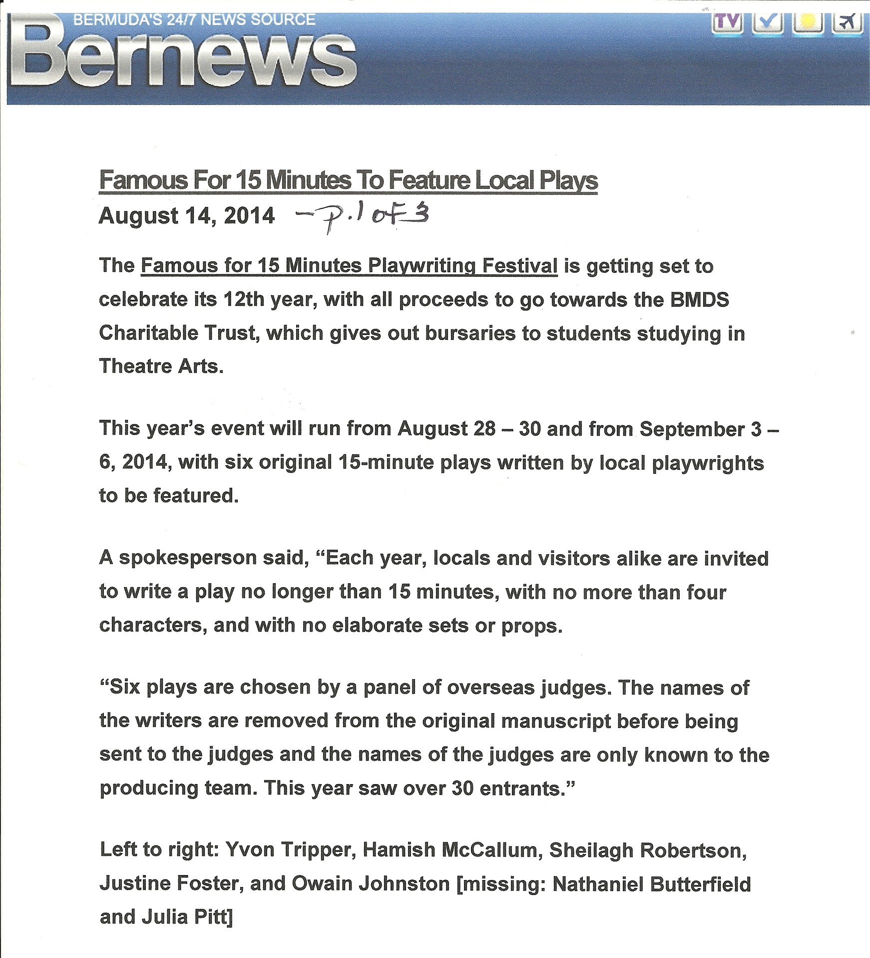 Bernews - August 14, 2014 - p. 1.jpg